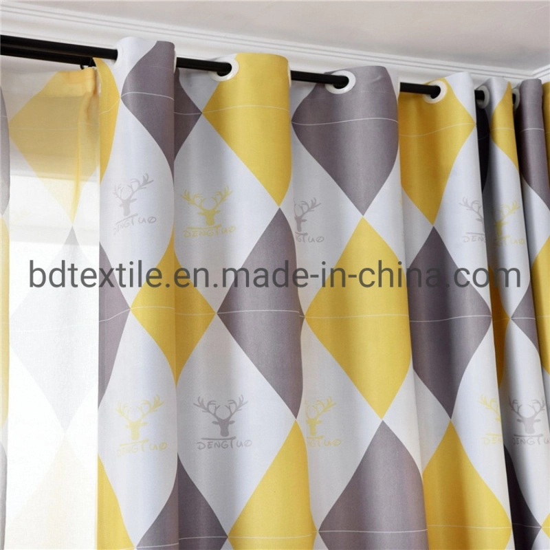 Modern Living Room Simple Polyester Printed Sheer Curtain Fabric